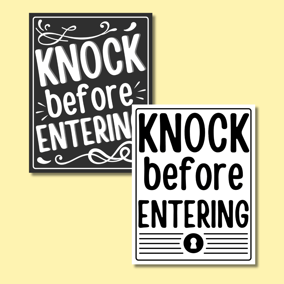 Knock Before Entering Printable Sign FREE PDF Knock Before Entering Printable Sign FREE PDF