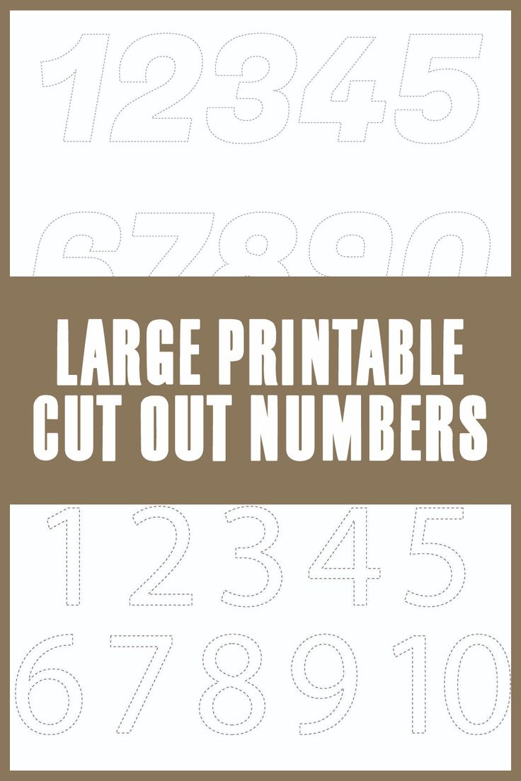 Large Cut Out Numbers -  Free PDF Printables  Printablee