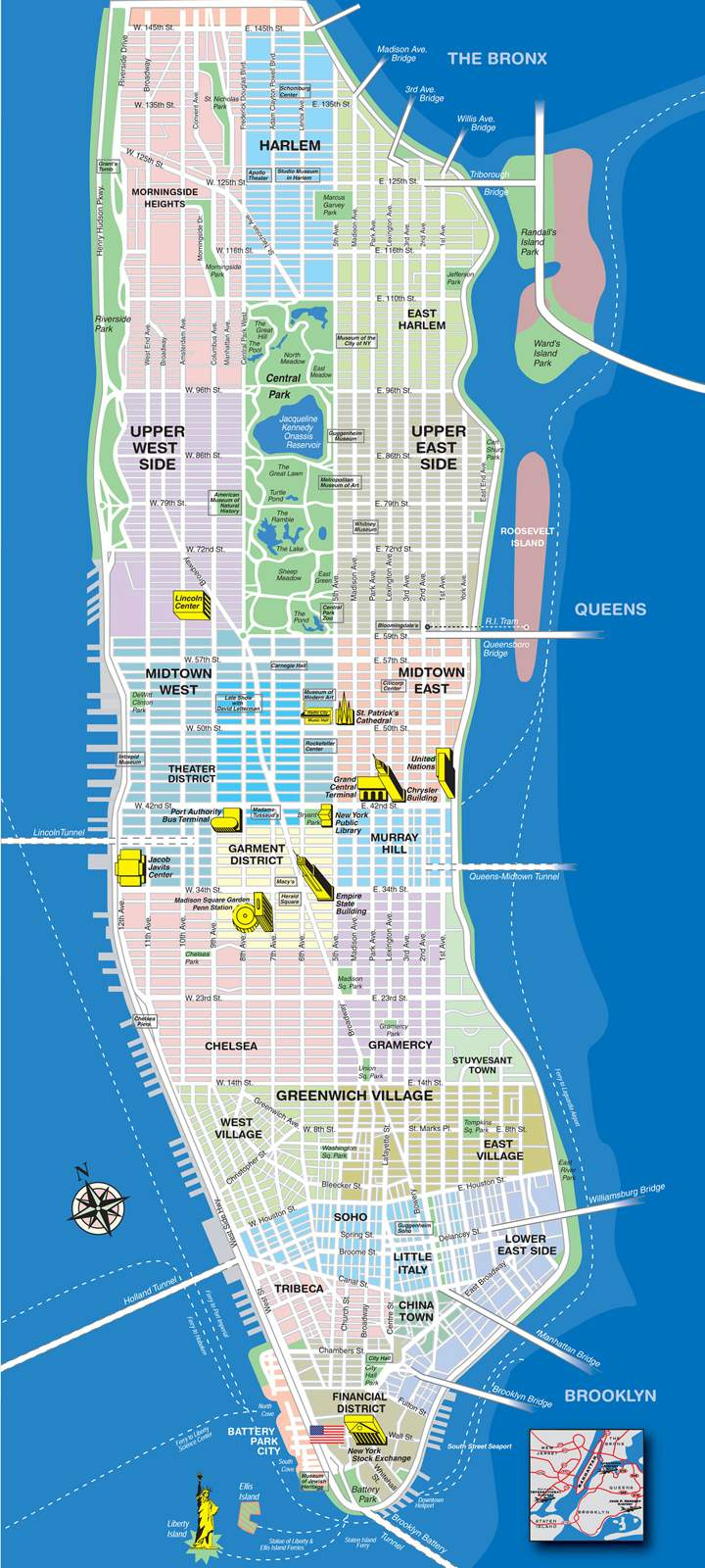 Large Manhattan Maps for Free Download and Print  High-Resolution