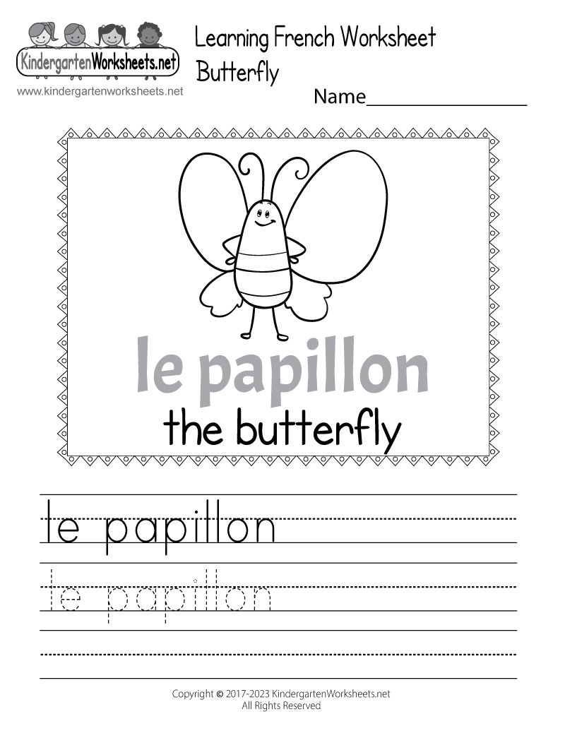 Learn the French Language Worksheet - Free Printable, Digital, & PDF