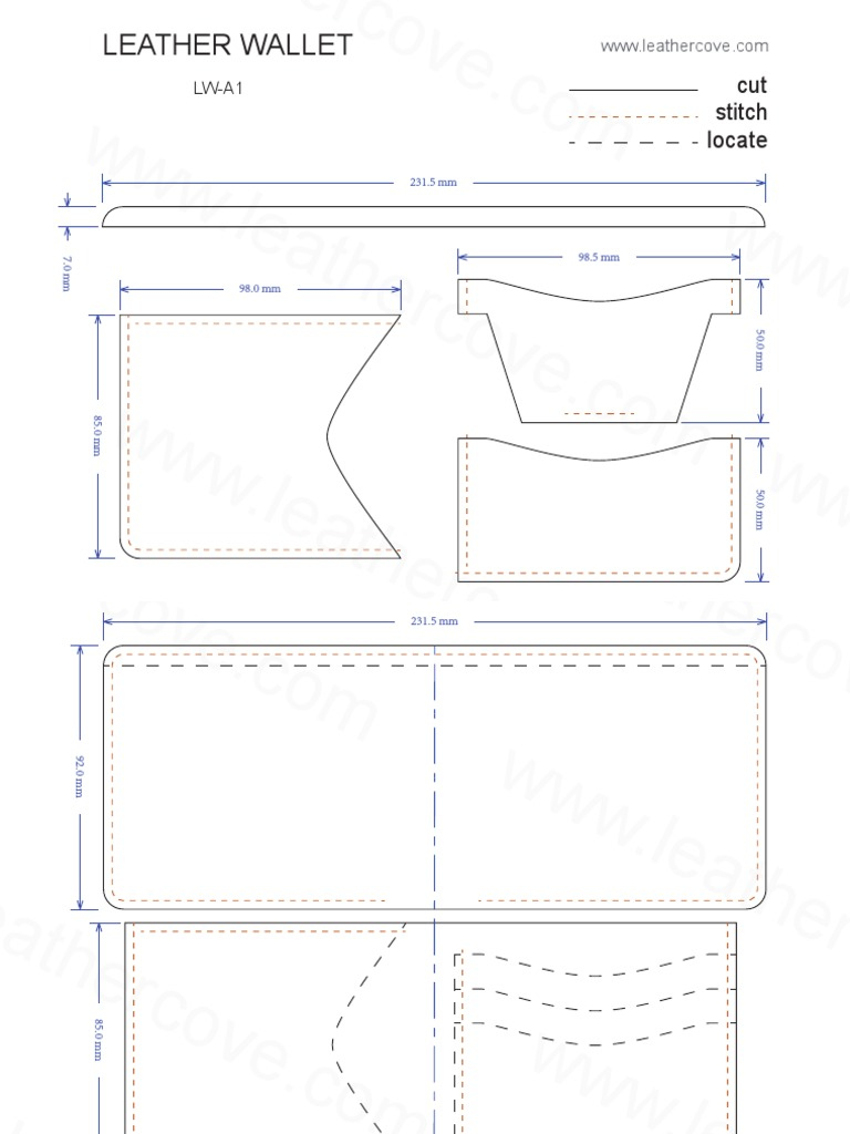 Leather Wallet Pattern LW A PDF  PDF
