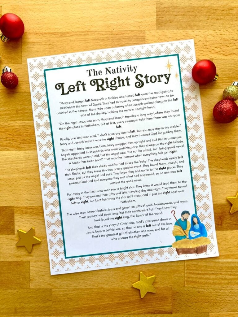 Left Right Christmas Game - Free Printable Gift Exchange Idea