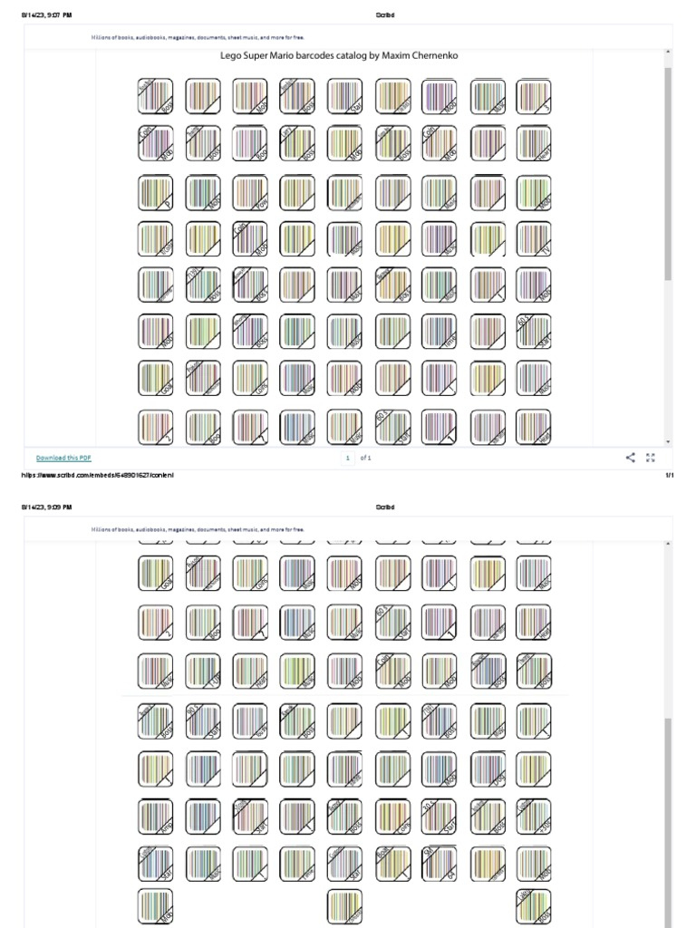 Lego Super Mario Barcodes Catalog by Maxim Chernenko: M U S I C