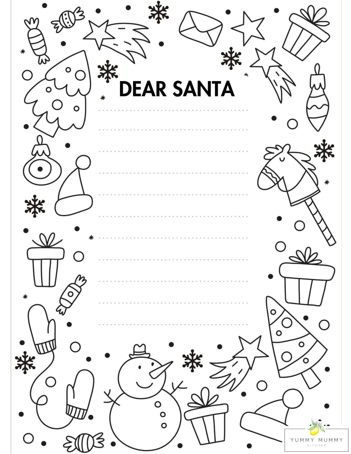 Letter to Santa Template - Free Printable Dear Santa Letters Letter to Santa Template - Free Printable Dear Santa Letters