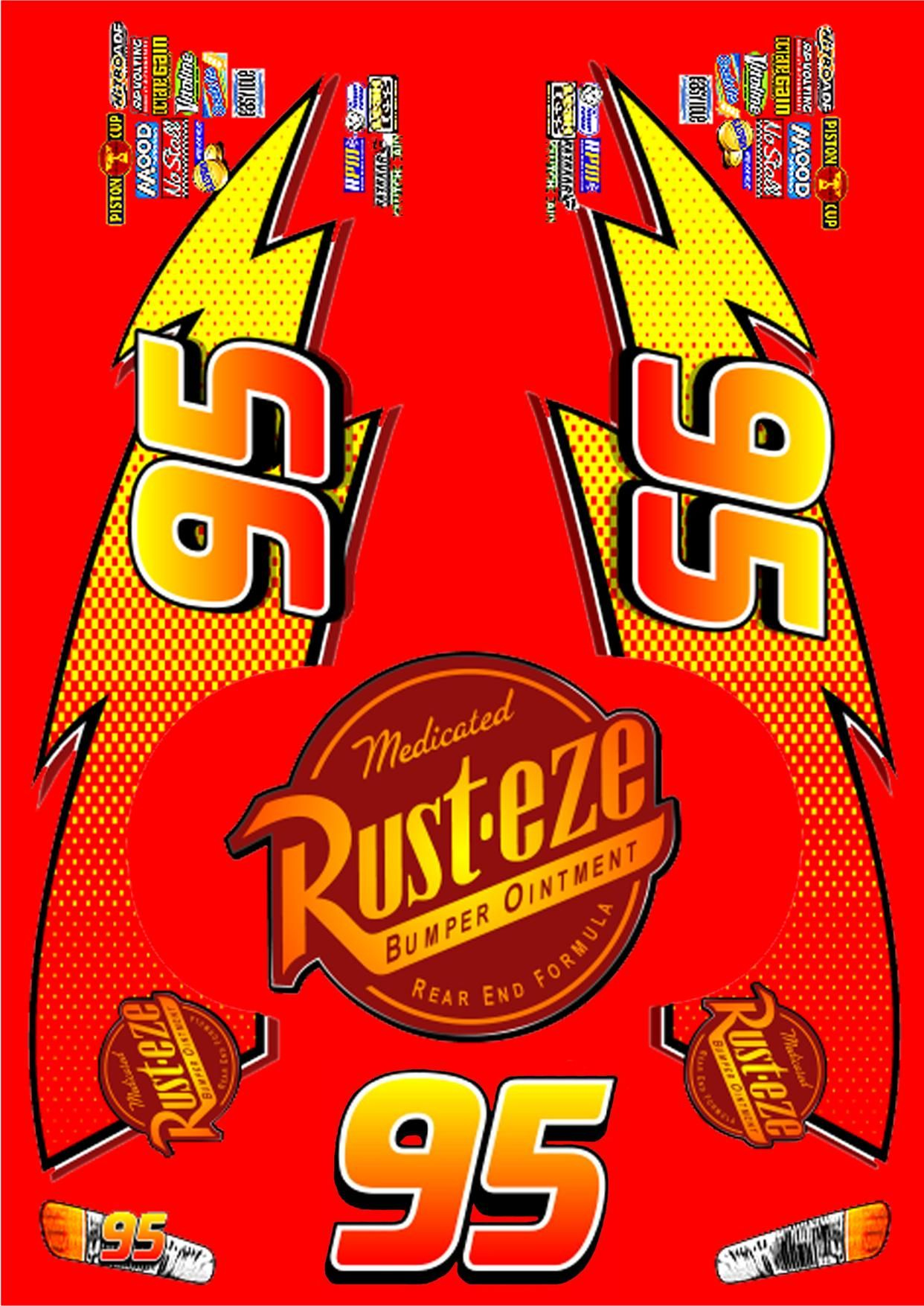 Lightning McQueen Decals -  Free PDF Printables  Printablee