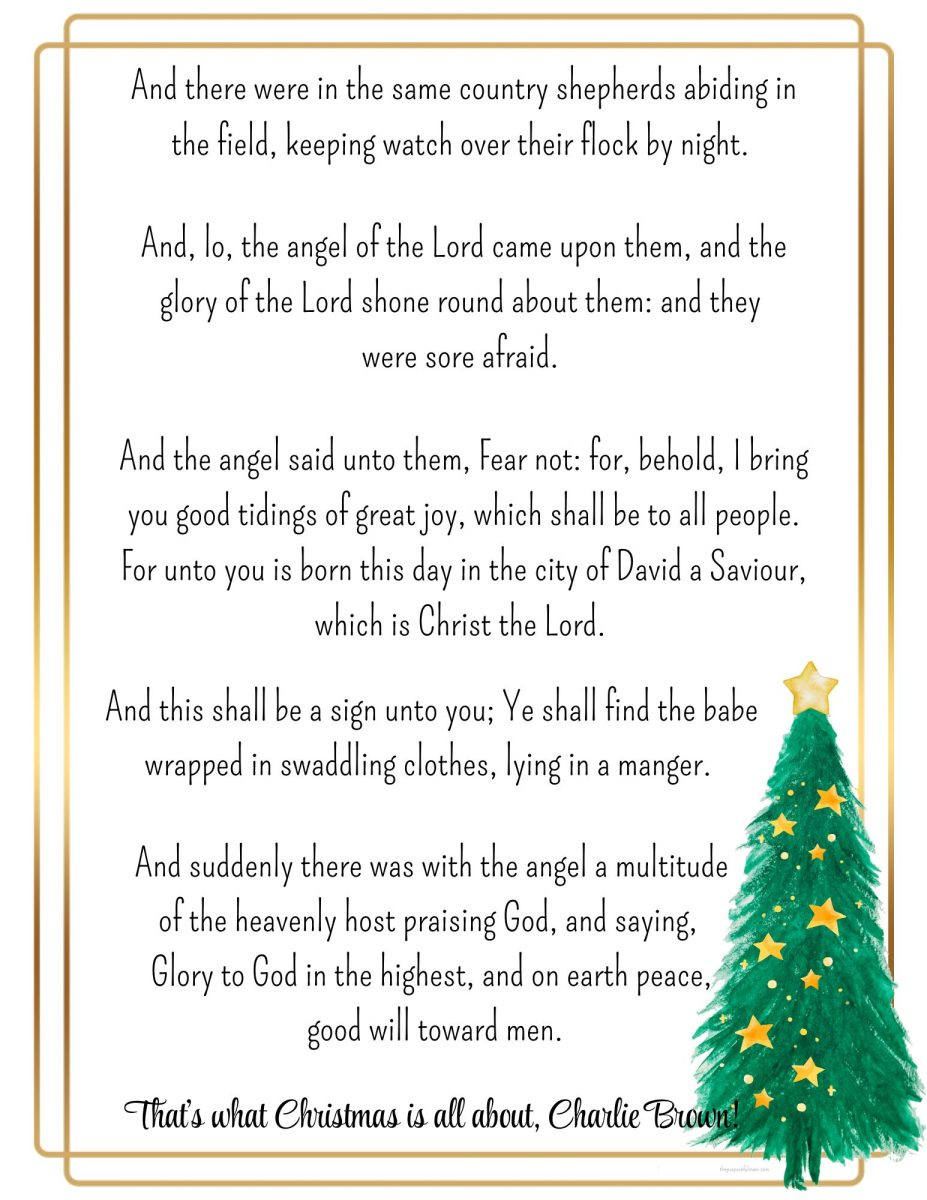 Linus Christmas Speech from Charlie Brown Printable PDF - The