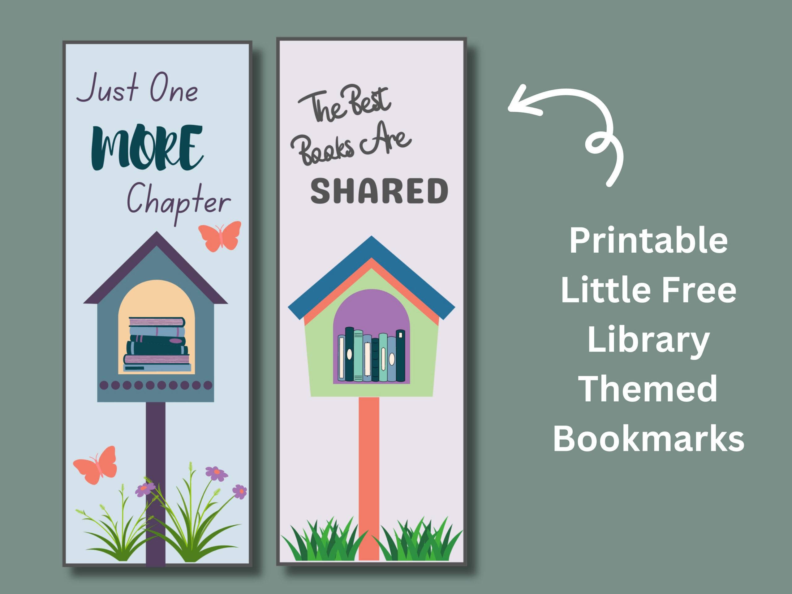 Little Free Library Printable Bookmarks, Instant Download - Etsy Little Free Library Printable Bookmarks, Instant Download - Etsy