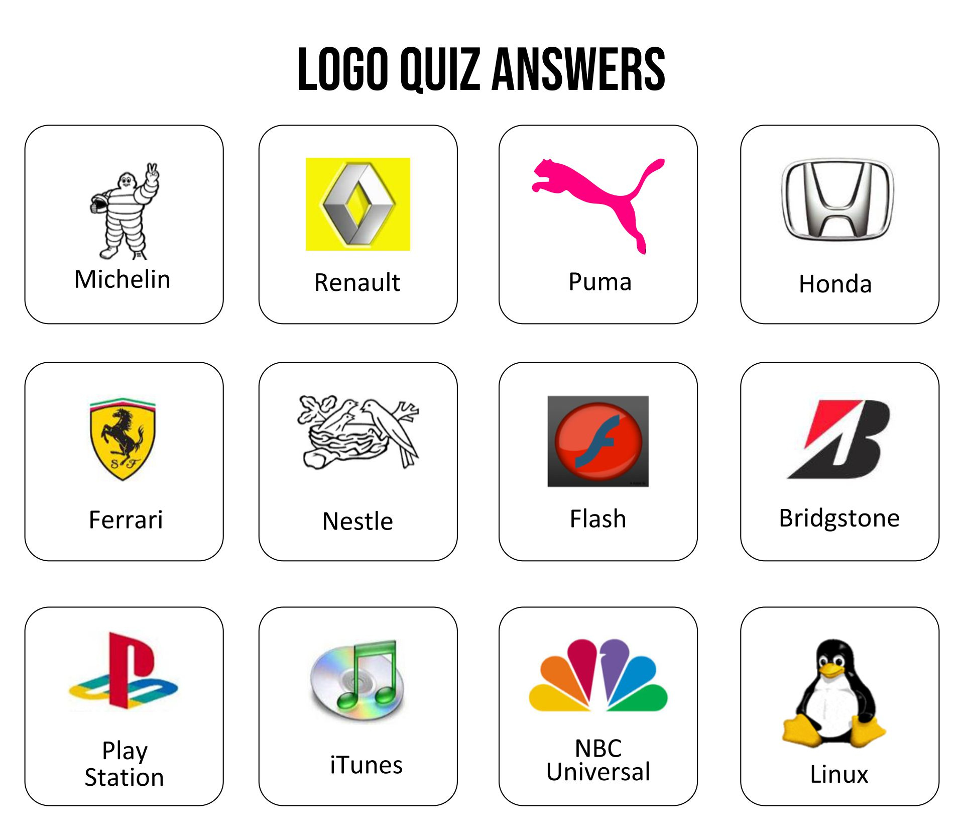 Logo Trivia -  Free PDF Printables  Printablee - Worksheets Library