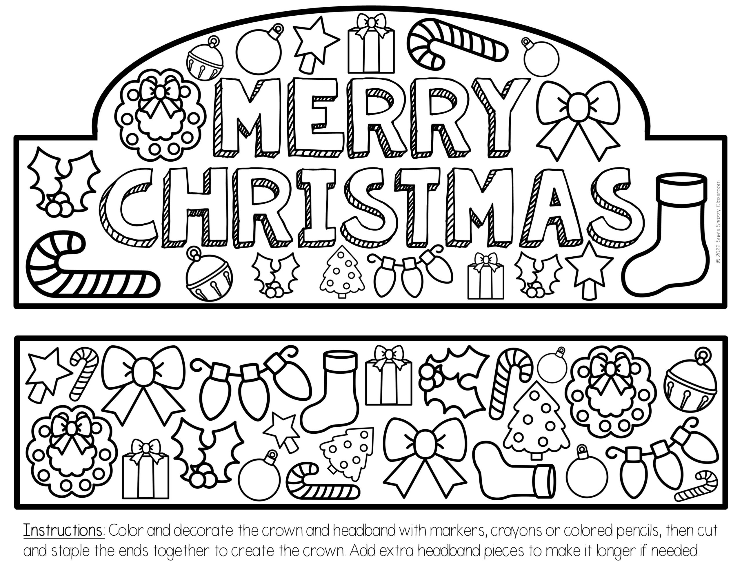Low-Prep Christmas Printable Crown Holiday Craft Activity Low-Prep Christmas Printable Crown Holiday Craft Activity