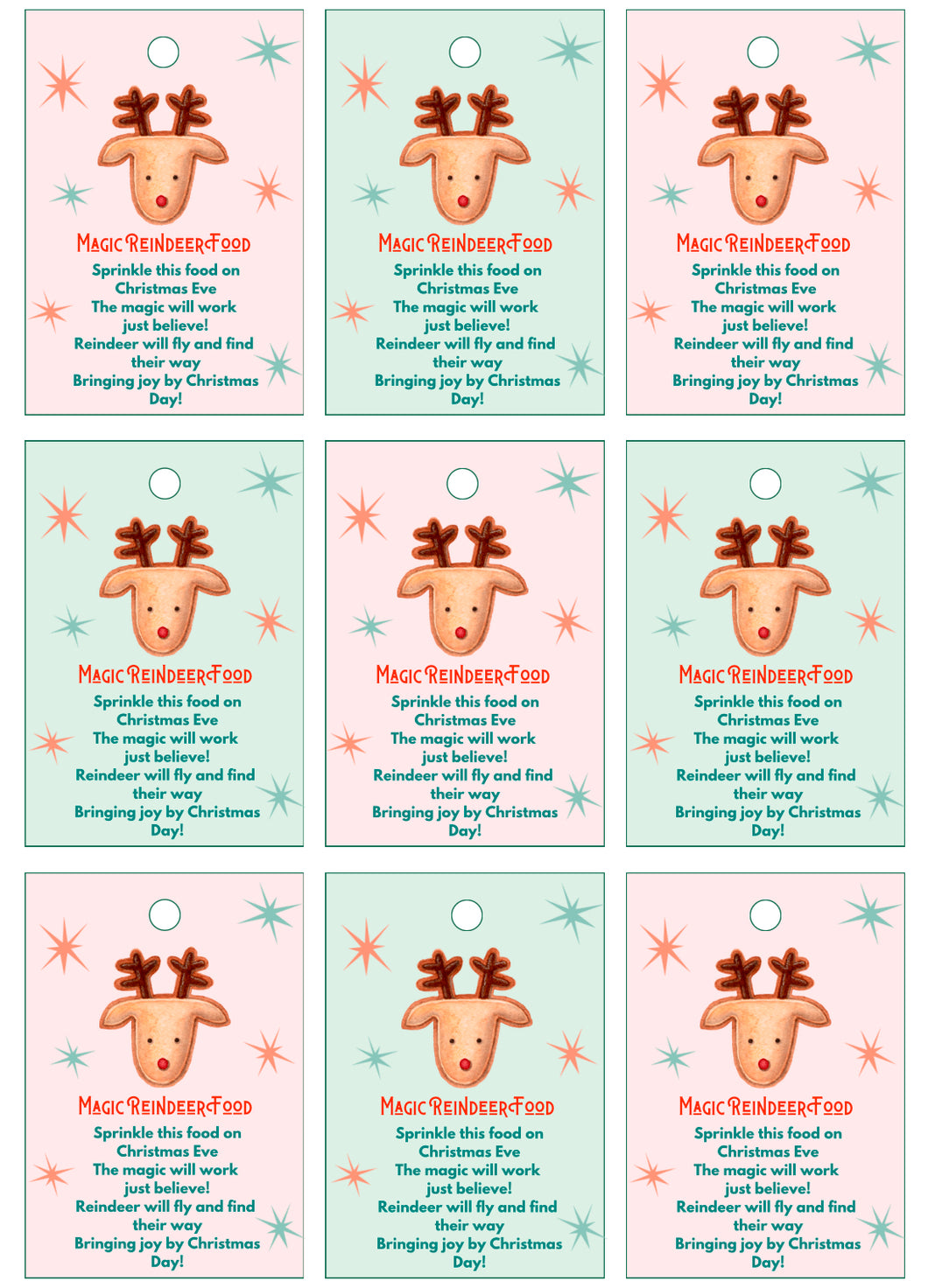 Magic Reindeer Food Printable Magic Reindeer Food Printable