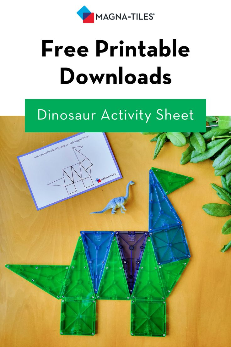 Magna-Tiles® Free Printable Downloads: Dinosaur Activity Sheet Magna-Tiles® Free Printable Downloads: Dinosaur Activity Sheet