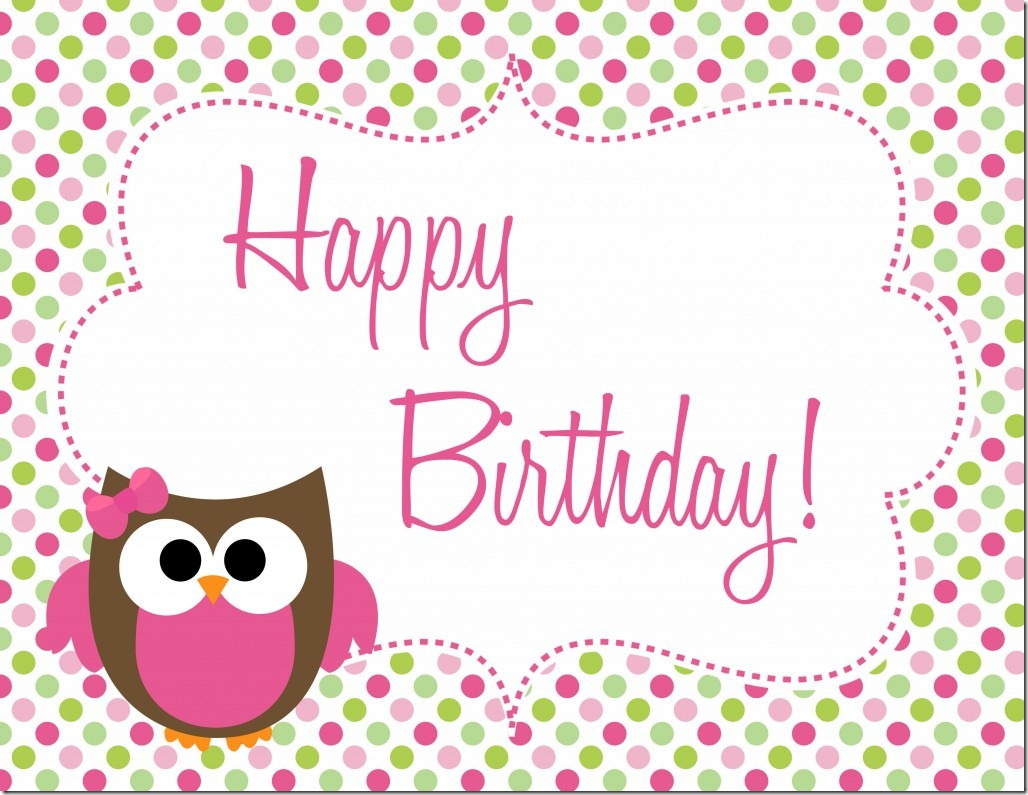 Make that birthday party special with free Owl Printables