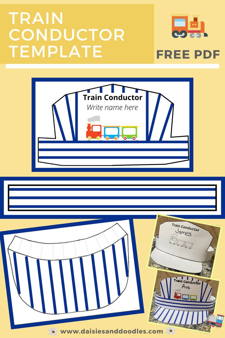 Make your own train conductor hat