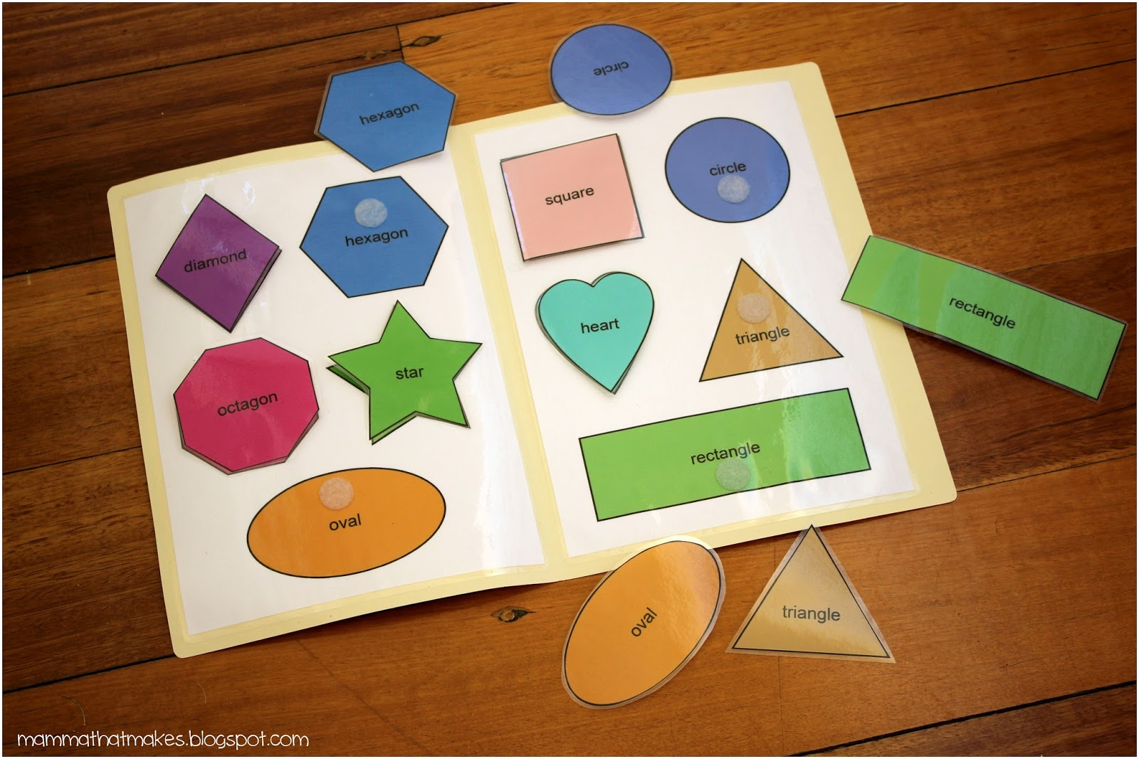 Mamma That Makes: Shape Matching File Folder Game