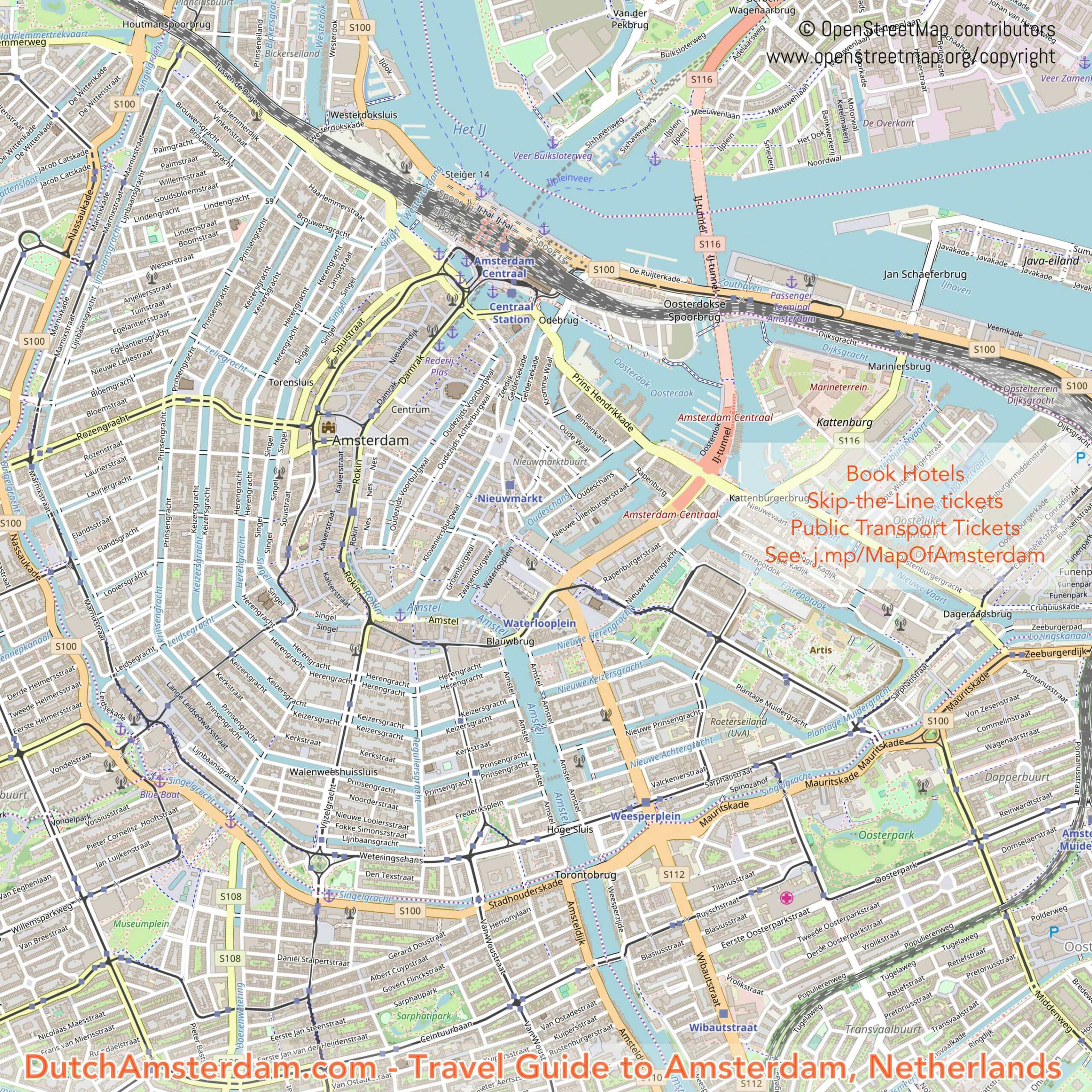 Map of Amsterdam - Amsterdam Tourist Information