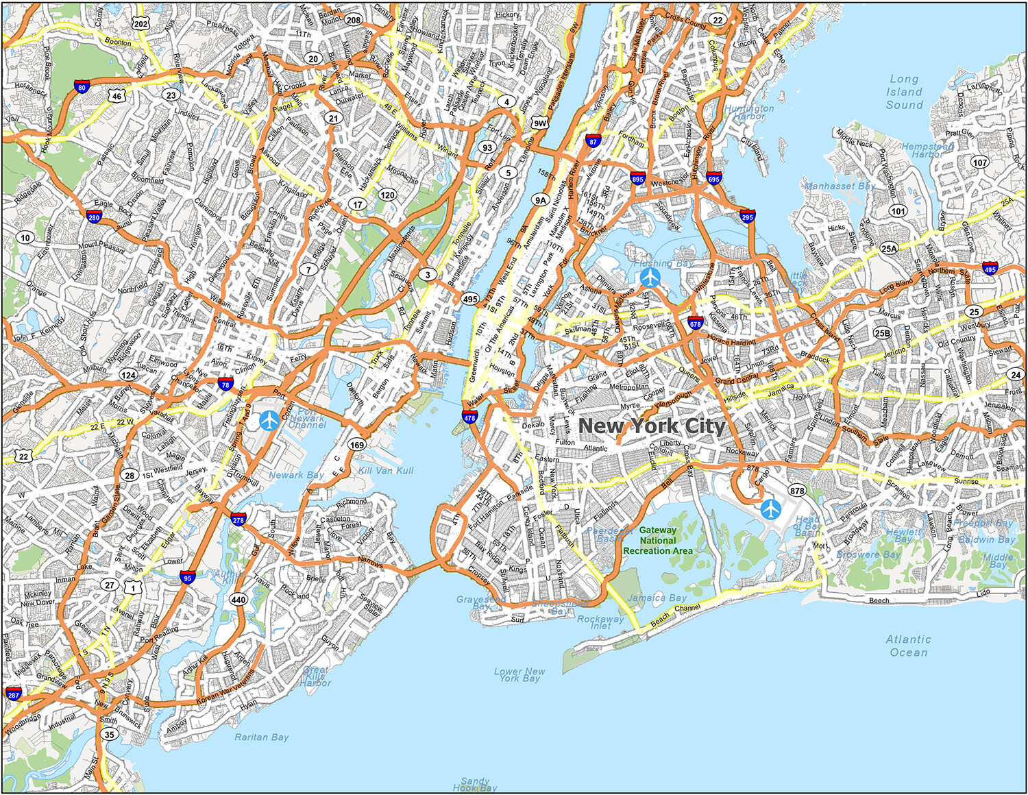 Map of New York City - GIS Geography