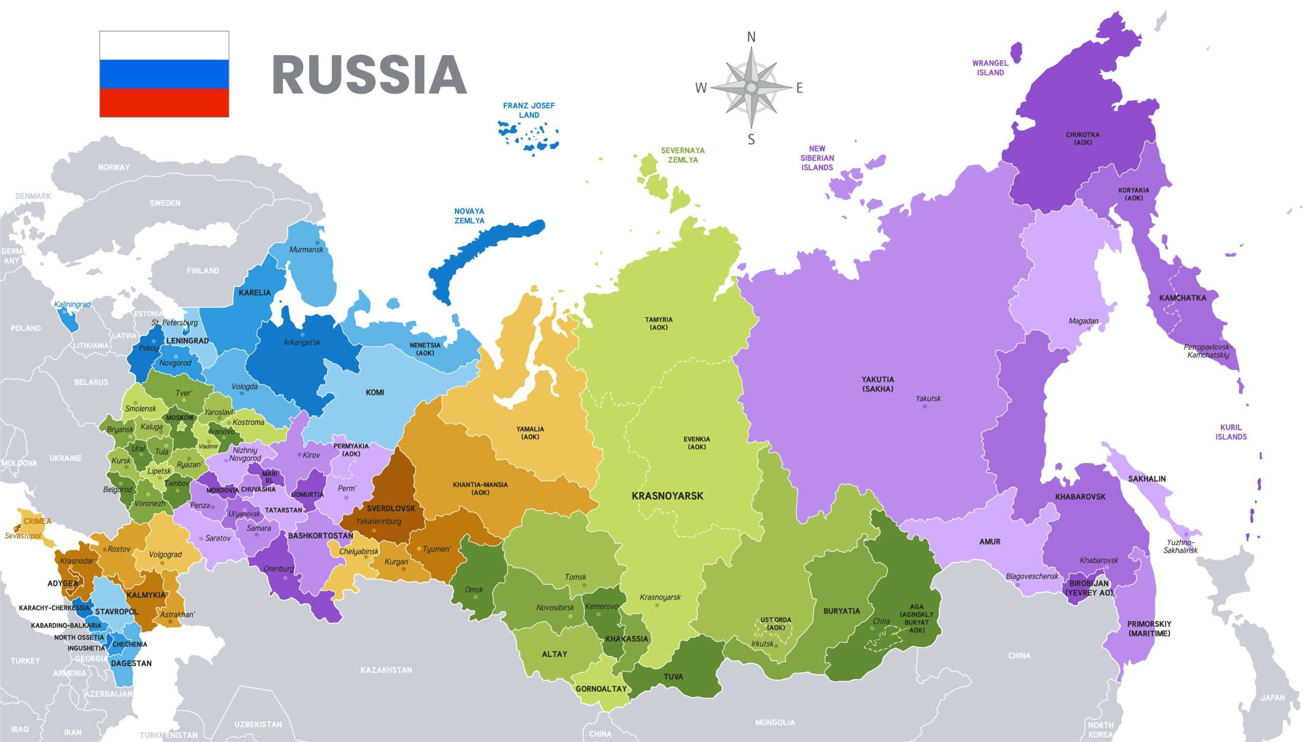 ▷ Map of Russia for printing Download FREE ▷ Map of Russia for printing Download FREE