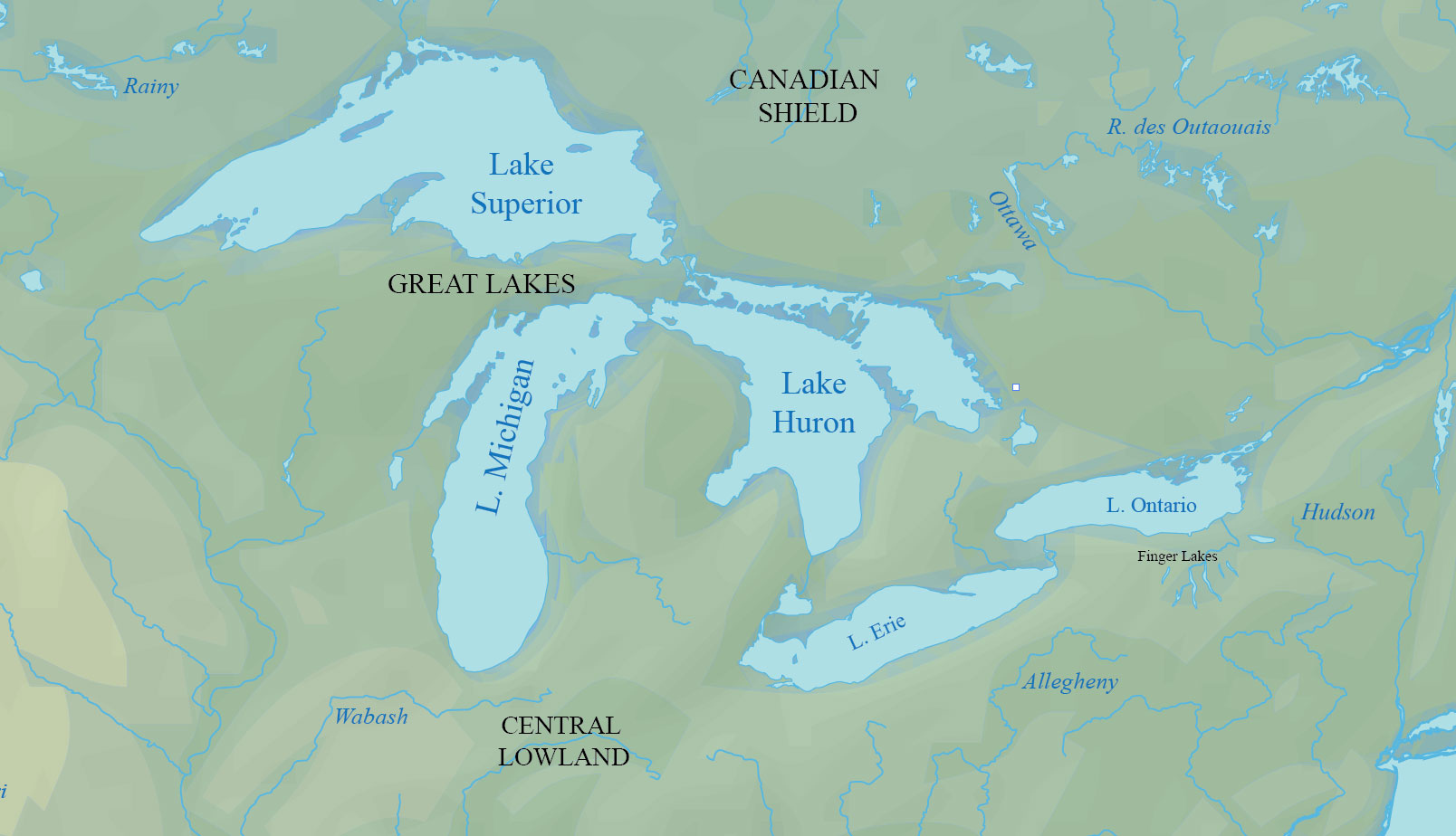 Map of the Great Lakes of North America - GIS Geography Map of the Great Lakes of North America - GIS Geography