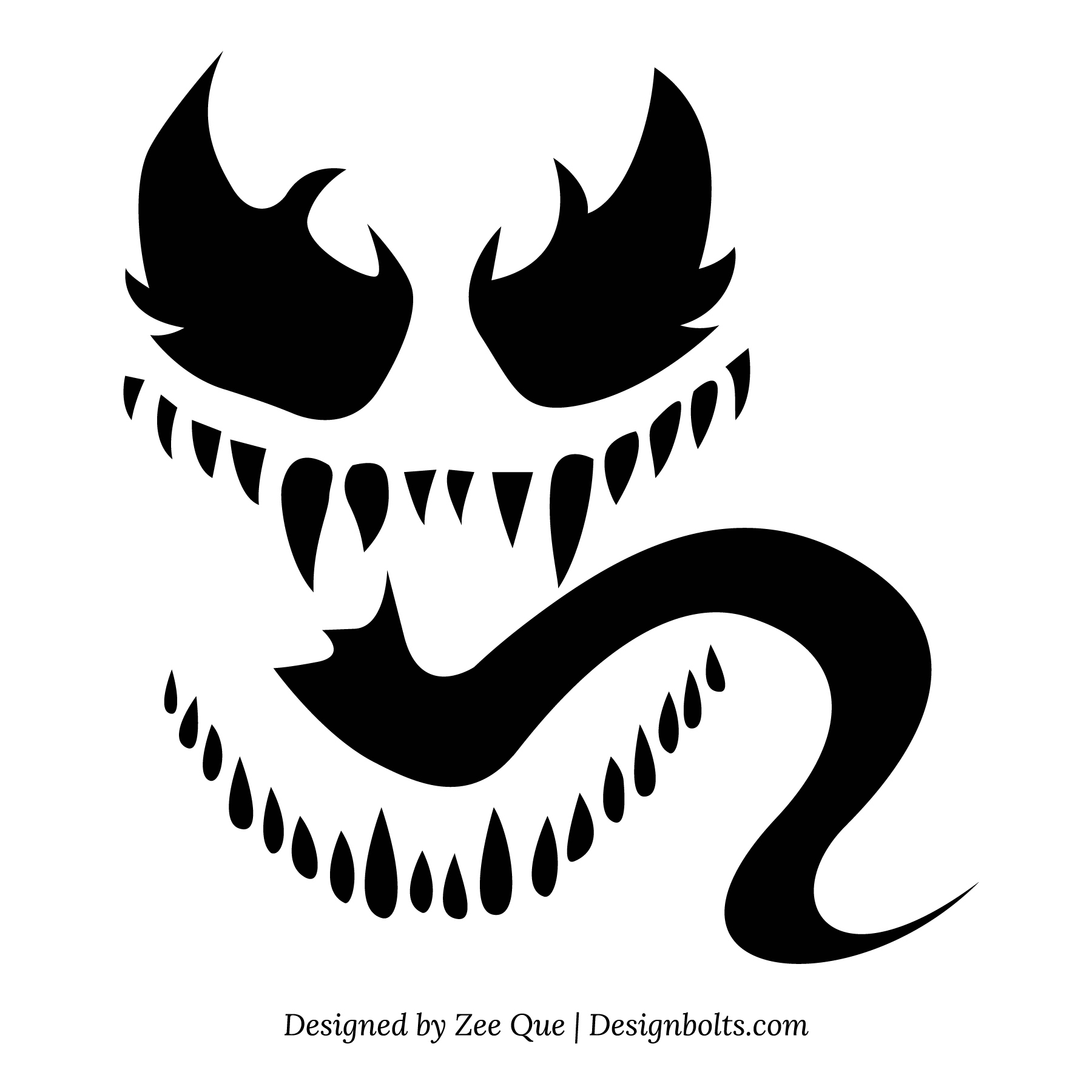 Marvel: Venom (Pumpkin Stencil - Pumpkin Pattern - Pumpkin