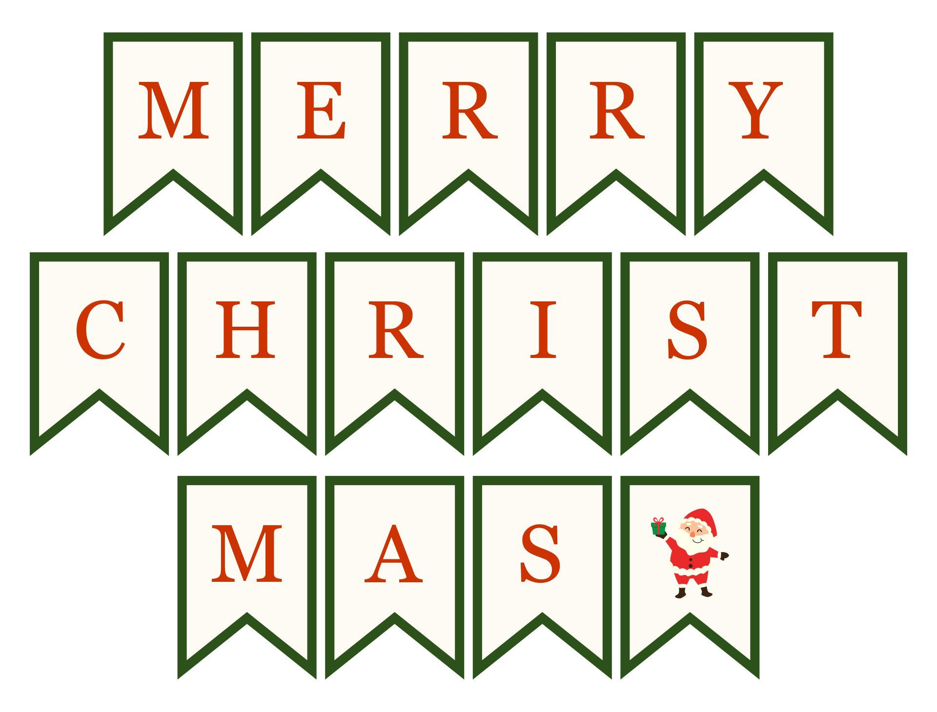 Merry Christmas For Letters -  Free PDF Printables  Printablee