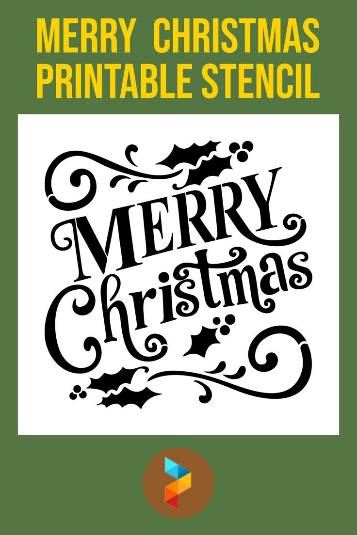 Merry Christmas Stencil - Free PDF Printables Printablee Merry Christmas Stencil - Free PDF Printables Printablee