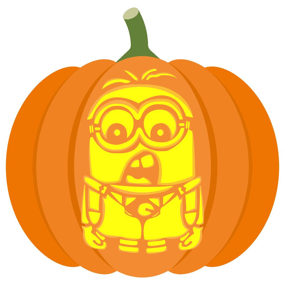 Minion Pumpkin Stencil  Free Printable Paper Сraft Templates