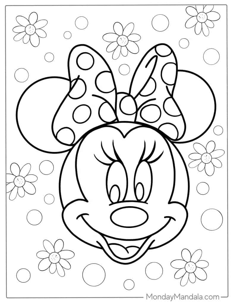 Minnie Mouse Coloring Pages (Free PDF Printables)