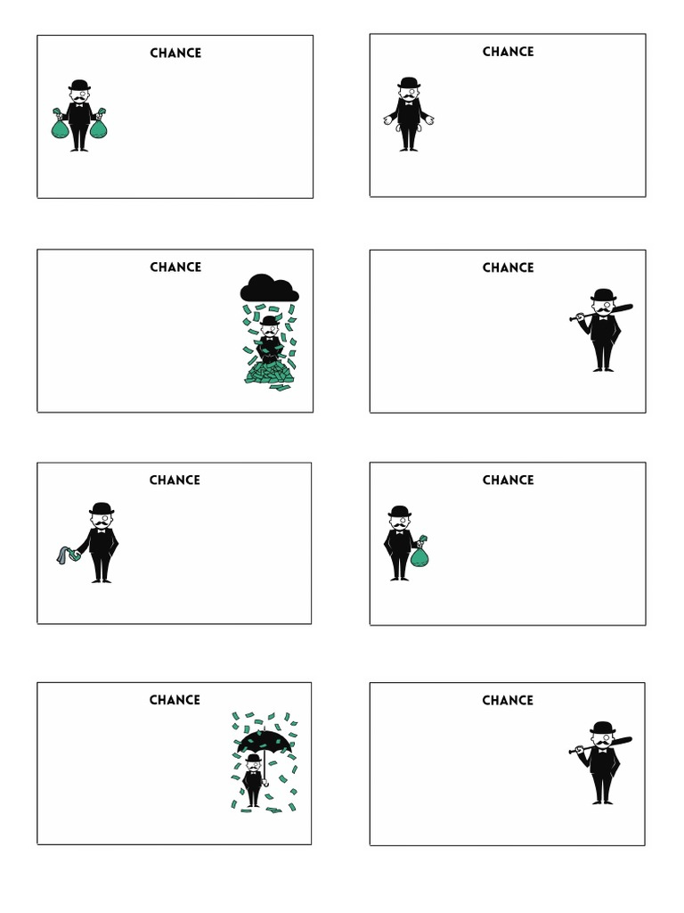 Monopoly Chance Cards Printable PDF Monopoly Chance Cards Printable PDF