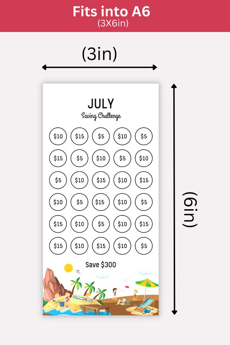 Month Savings Challenge Printable, Money Saving Tracker, A