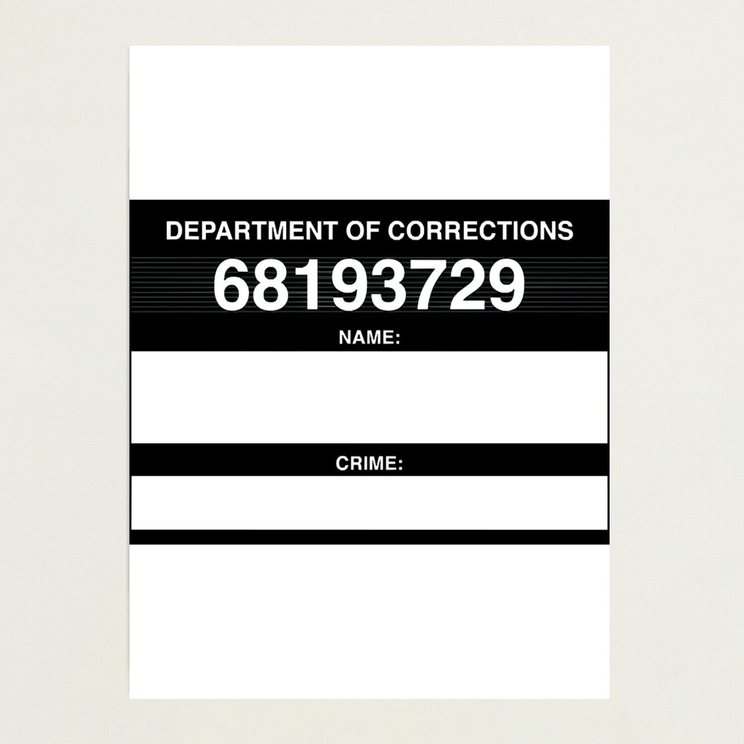 Mug Shot Sign Template Free Printable - Shop on Pinterest