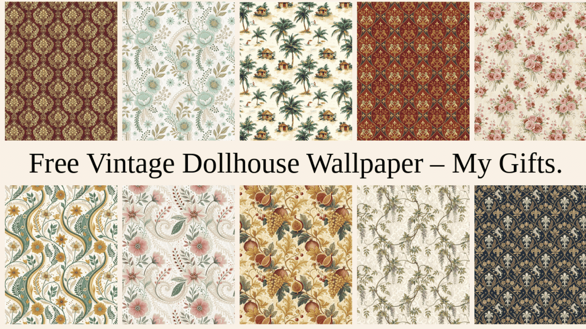 My Most Favorited Dollhouse Wallpaper Printables – Now Free for You! -