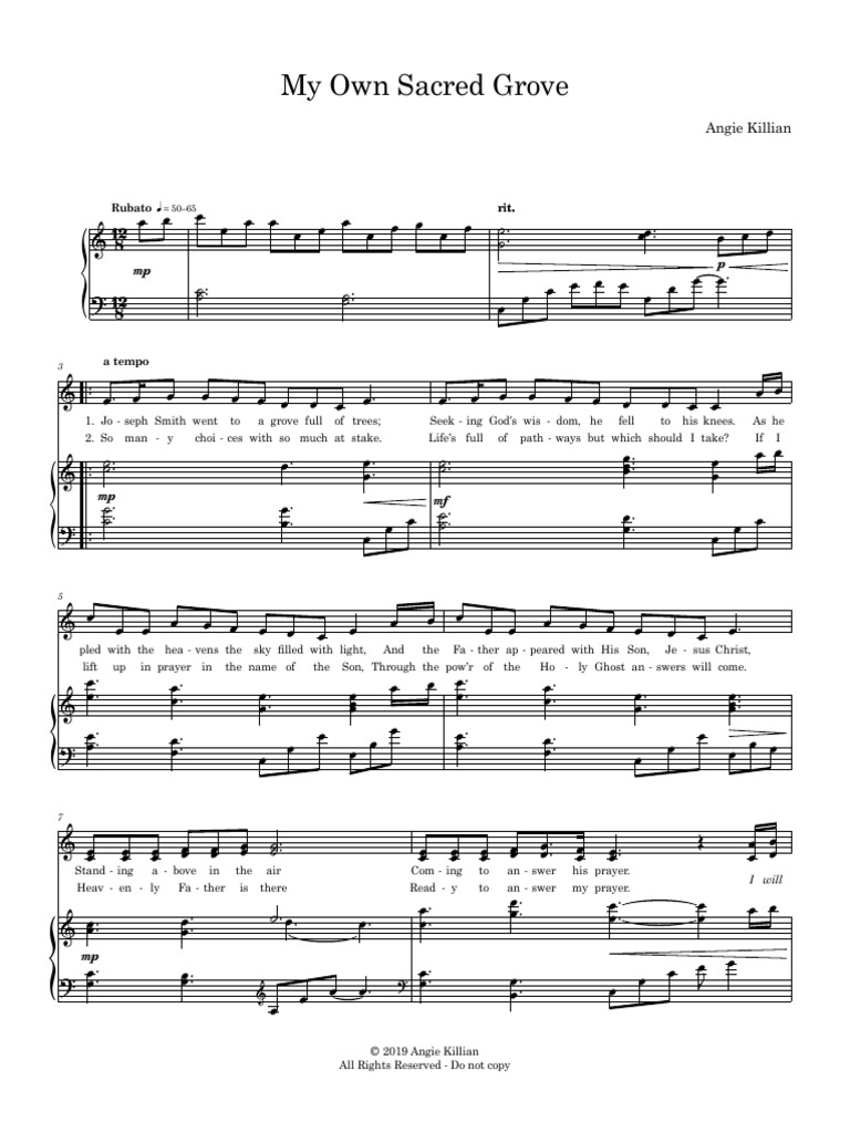 My Own Sacred Grove - Duet  PDF