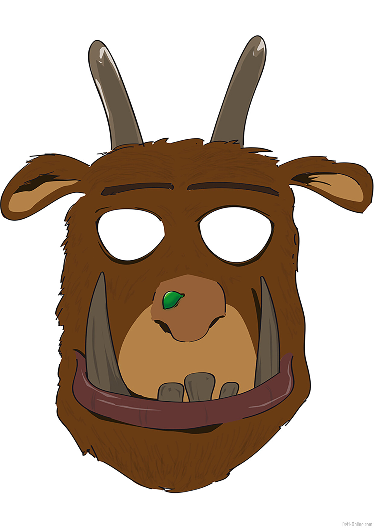 Маска Груффало для детей  распечатать