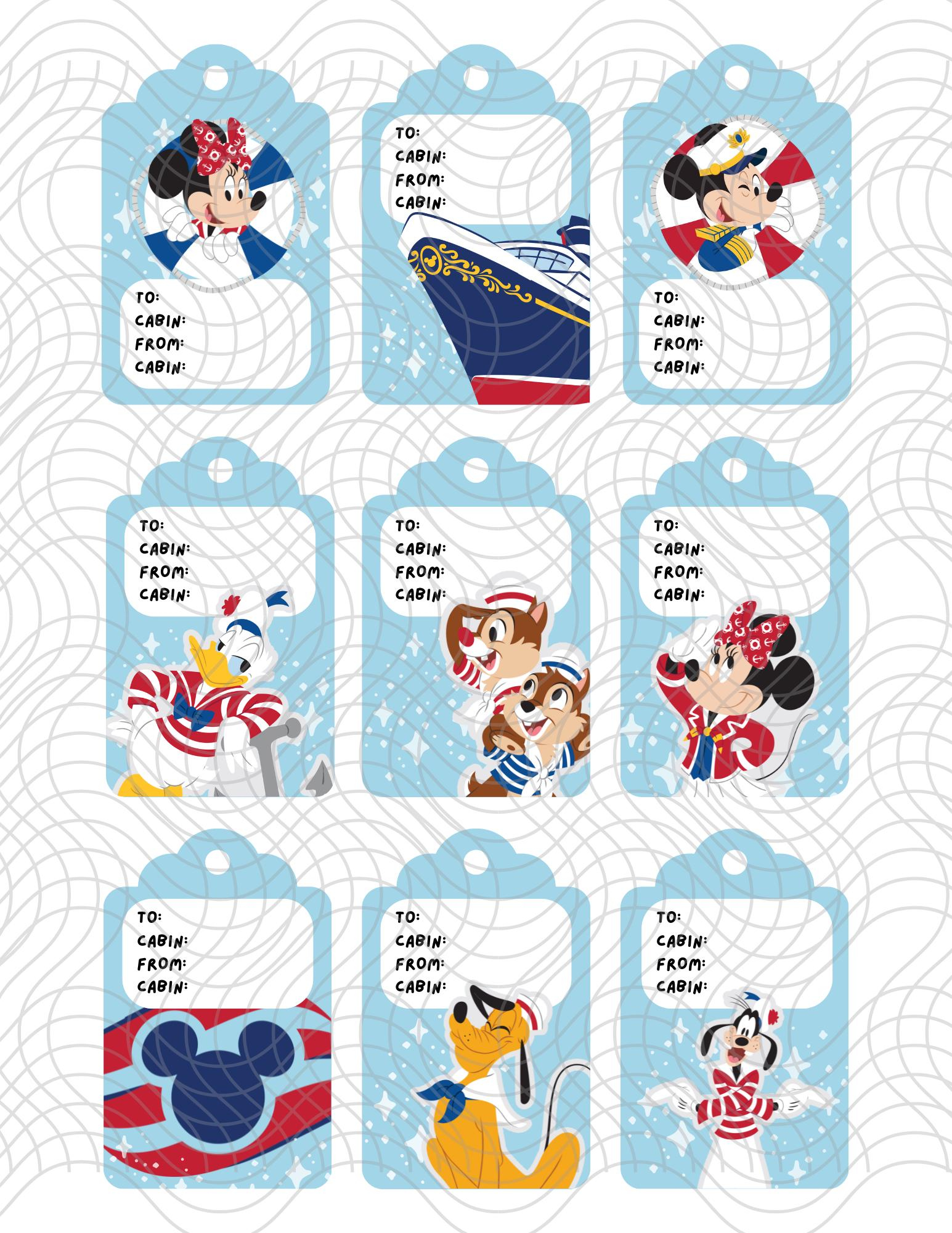 Name Tag Template Free Printable Disney Luggage Tags Fish Extender Tag