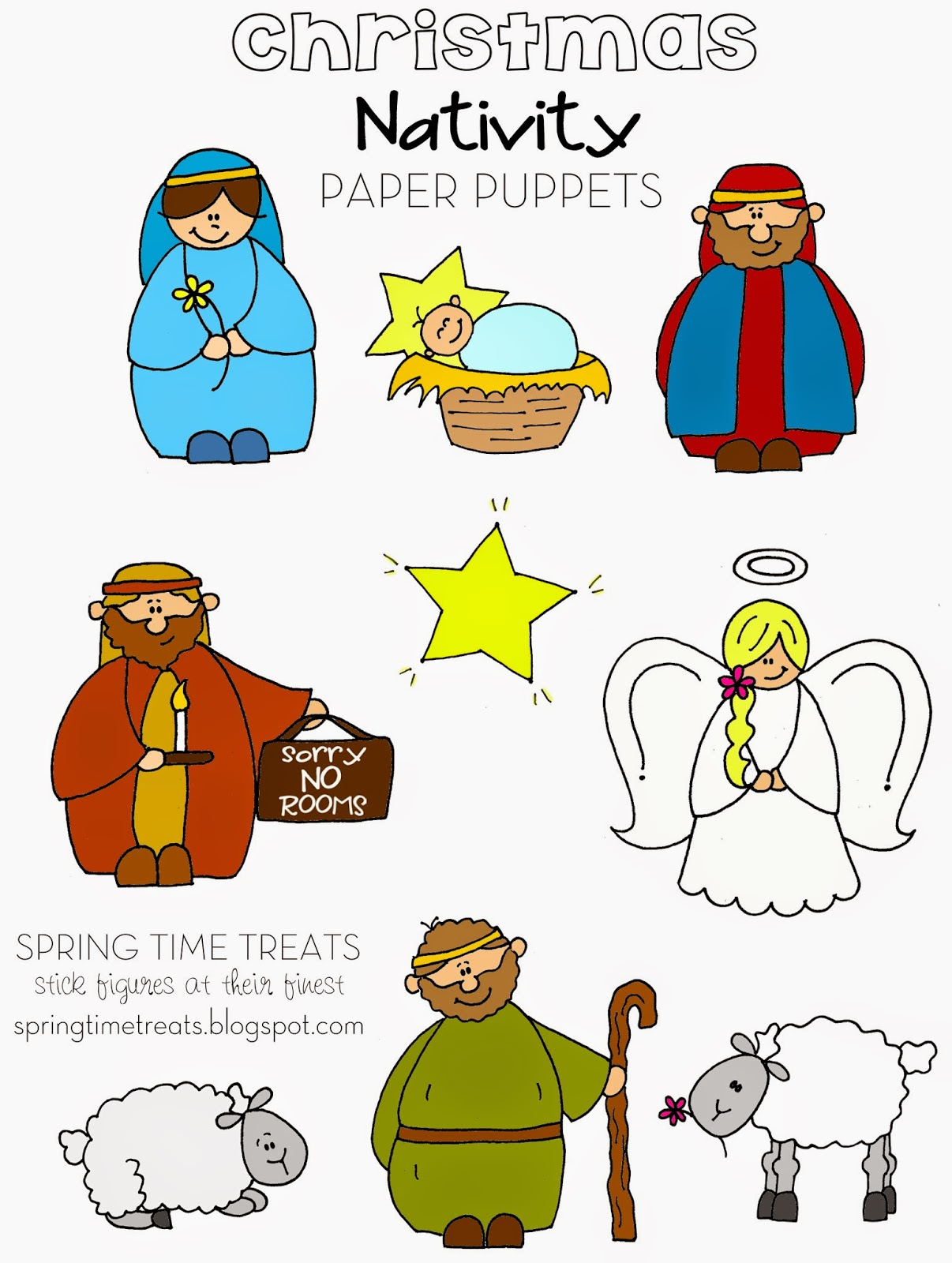 Nativity paper puppets - FREE printables Spring Time Doodles Nativity paper puppets - FREE printables Spring Time Doodles