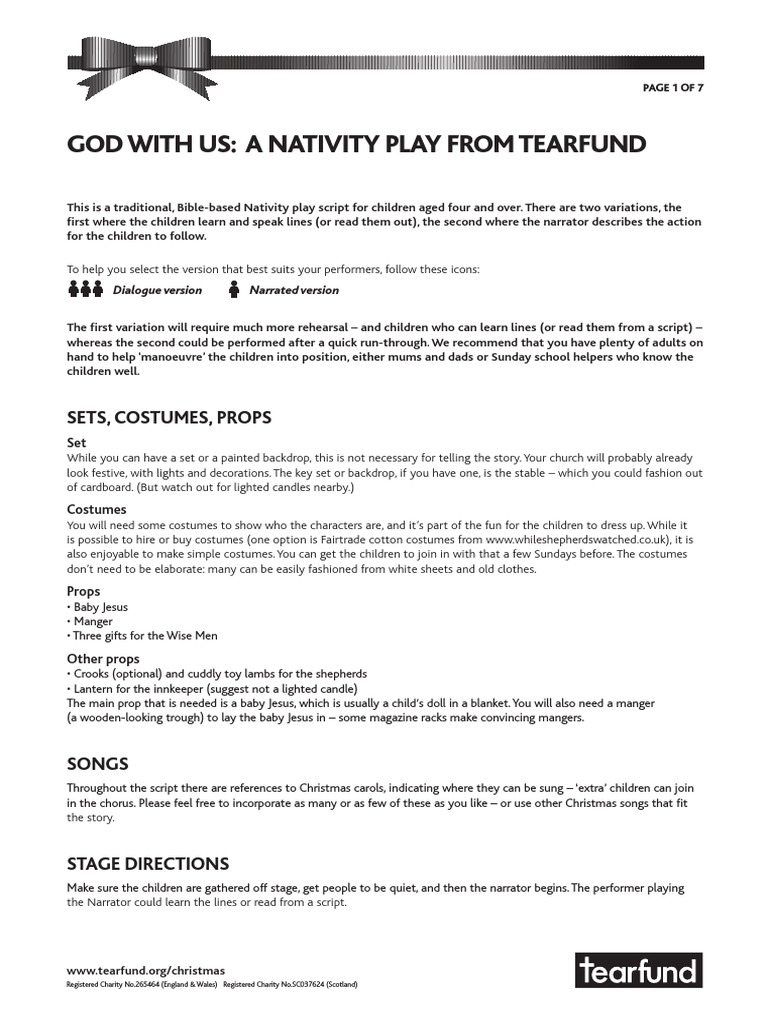 Nativity Play Script  PDF  Biblical Magi  Mary, Mother Of Jesus