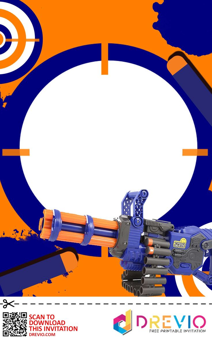 Nerf War Baby Shower Invitations + Party Ideas