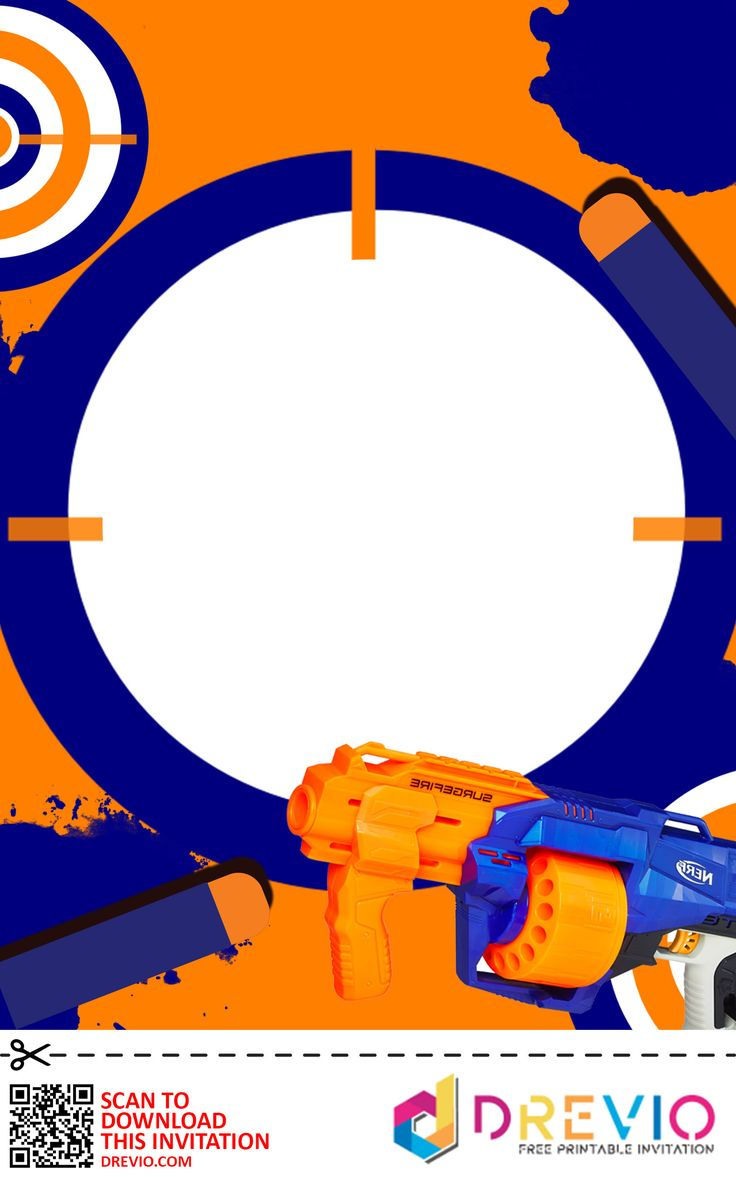 Nerf War Baby Shower Invitations + Party Ideas