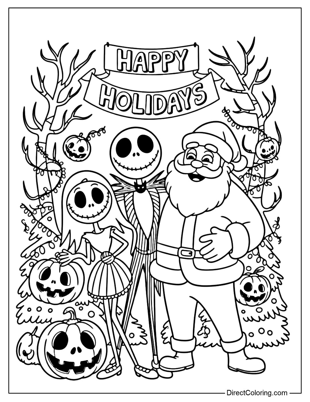 Nightmare Before Christmas Coloring Pages - Free PDF to Download