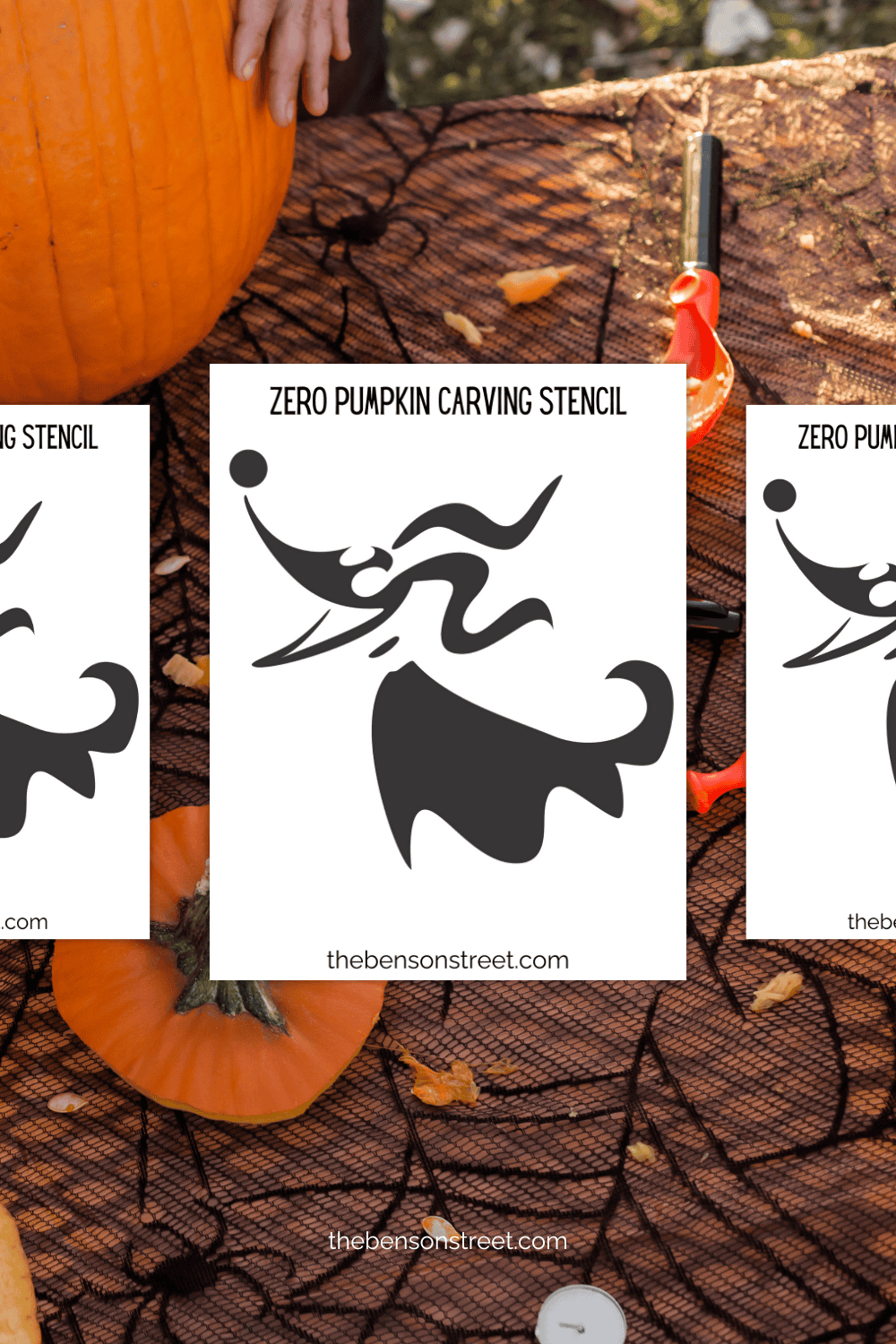 Nightmare Before Christmas Zero Pumpkin Stencil Printable - The