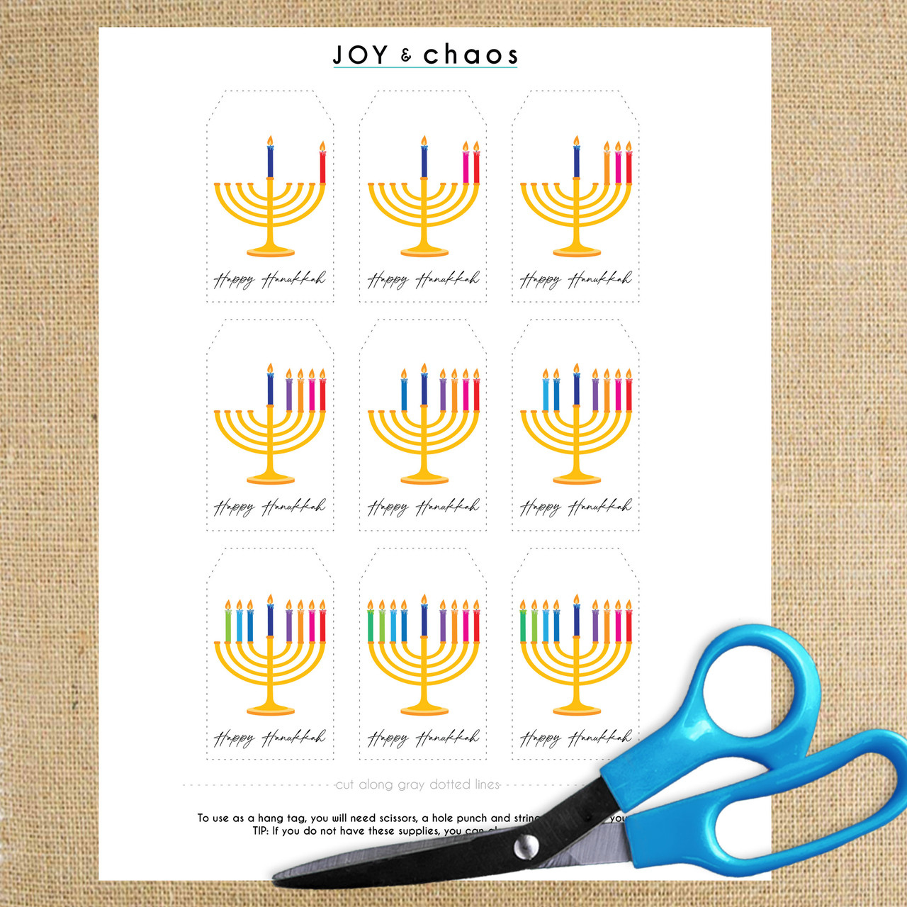 Nights of Hanukkah Printable Gift Tags (Instant Download) Nights of Hanukkah Printable Gift Tags (Instant Download)