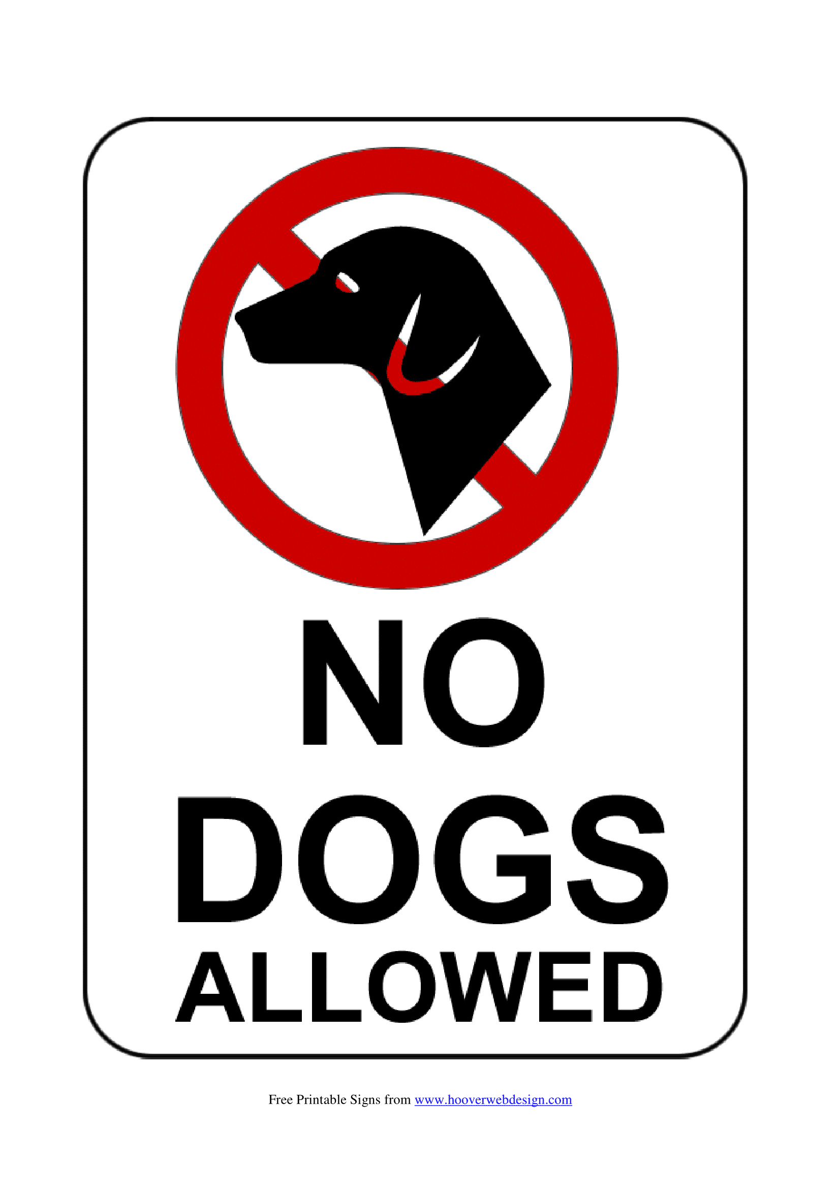 No Dog Signs  Poster Template