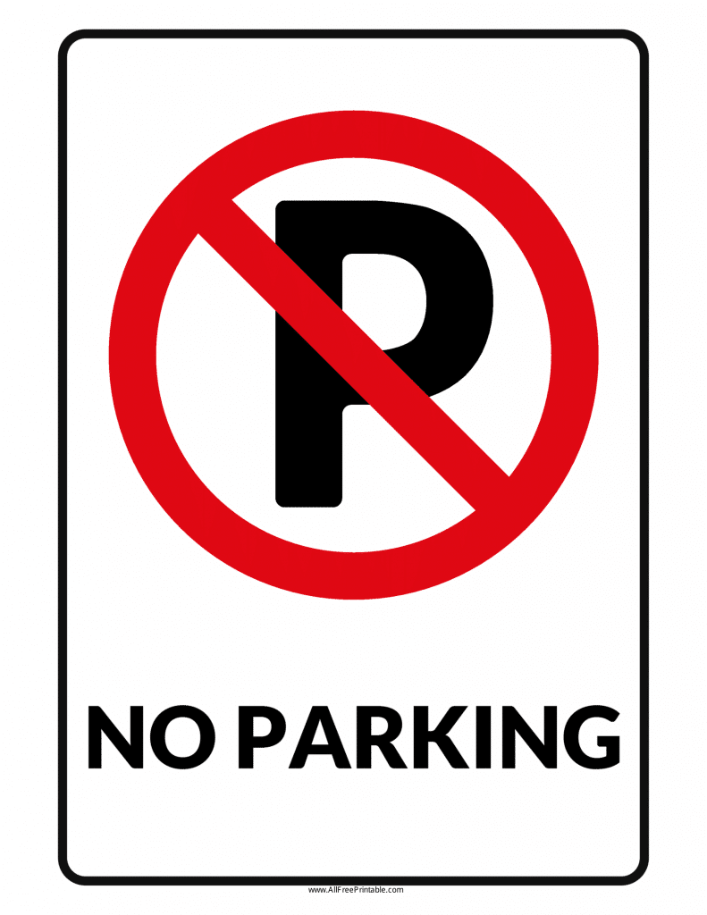 No Parking Signs  Poster Template