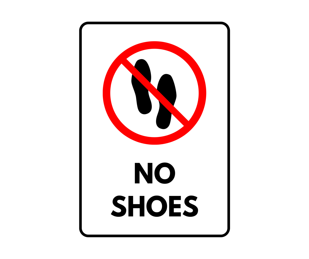 No Shoes Sign: Printable Templates (Free PDF Downloads)