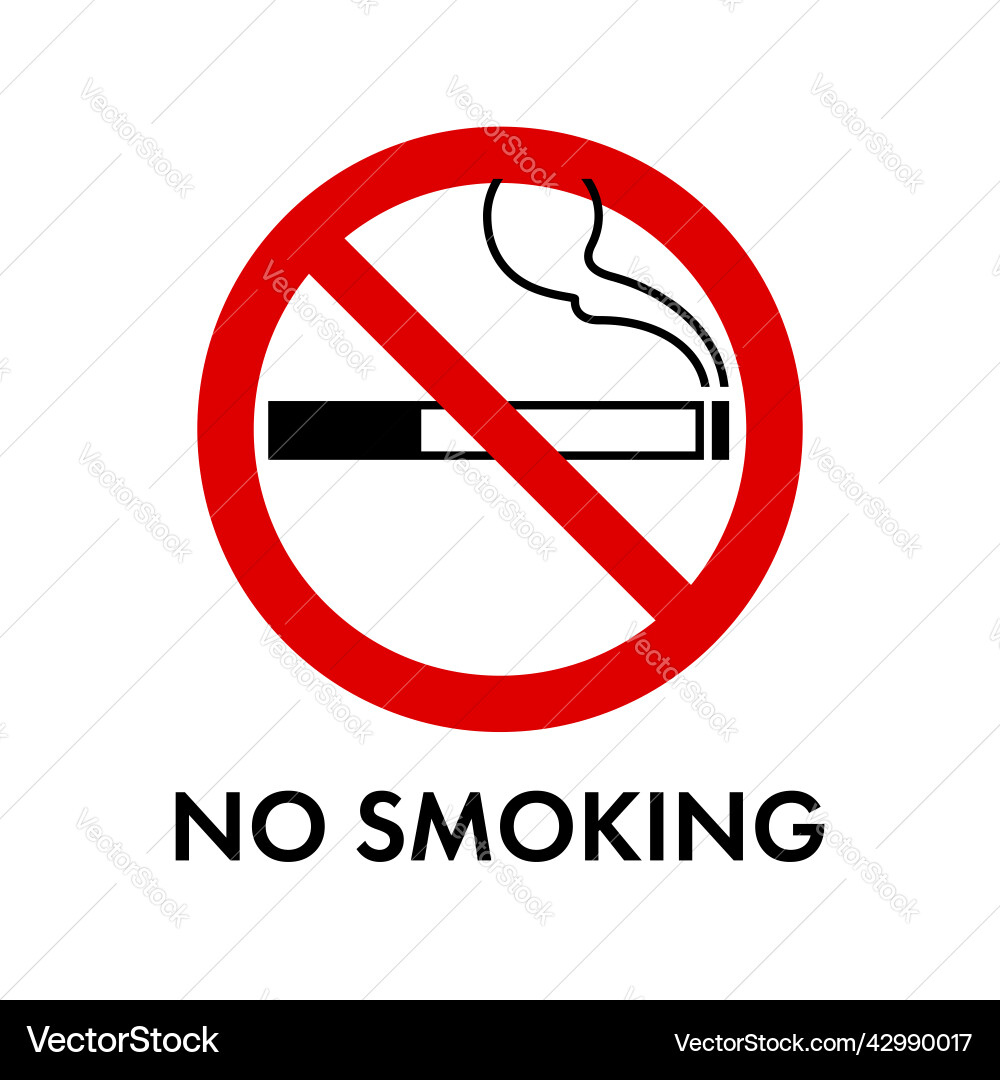 No smoking prohibition sign printable – Royalty-Free Vector