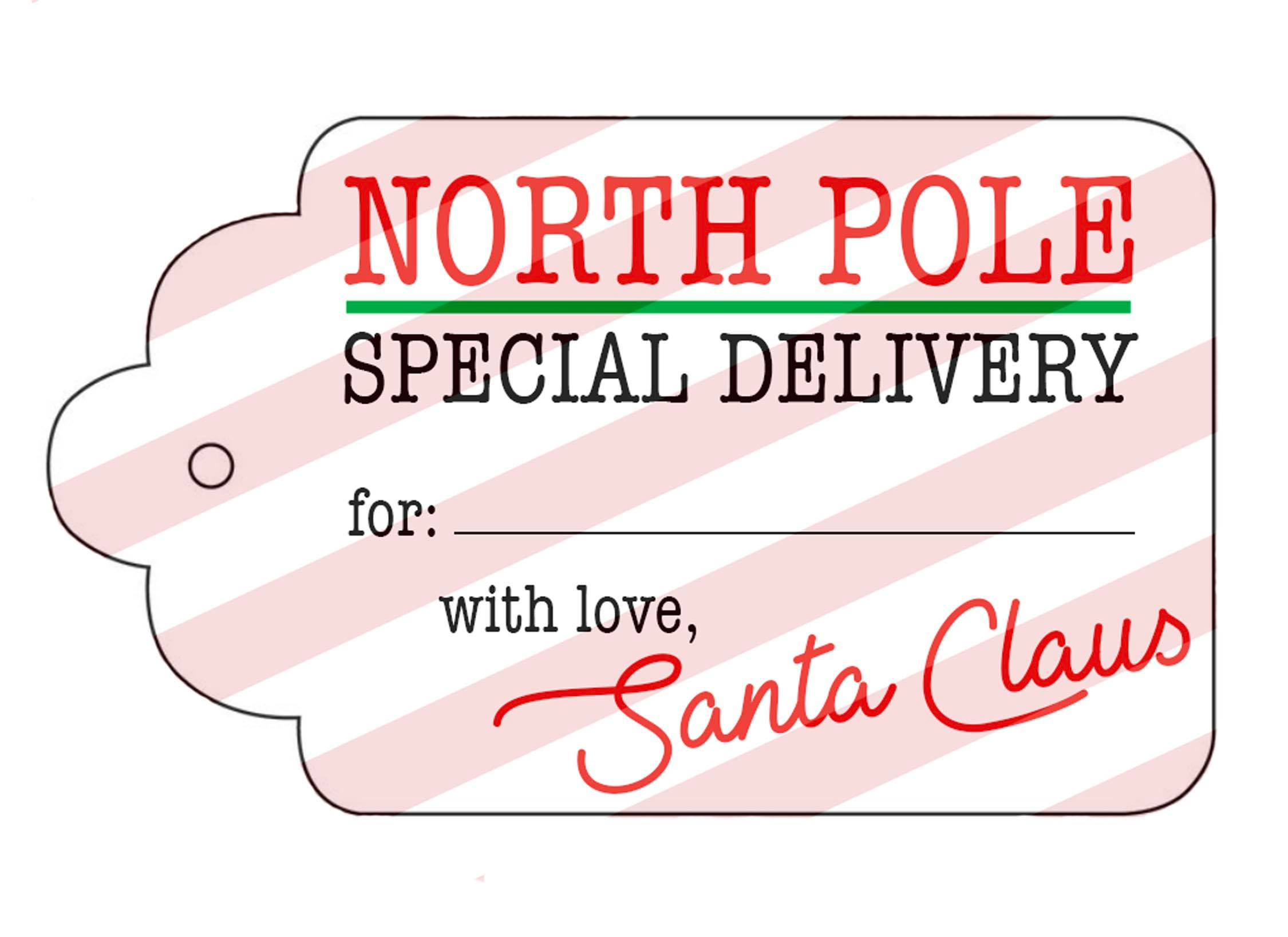 North Pole Delivery: Free Printable Santa Gift Tags - Overstuffed Life