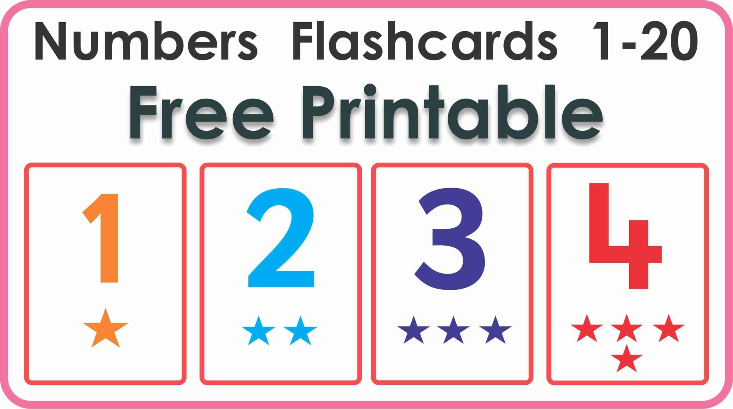 Number Flashcards-  to  Free Printable  Montessoriseries