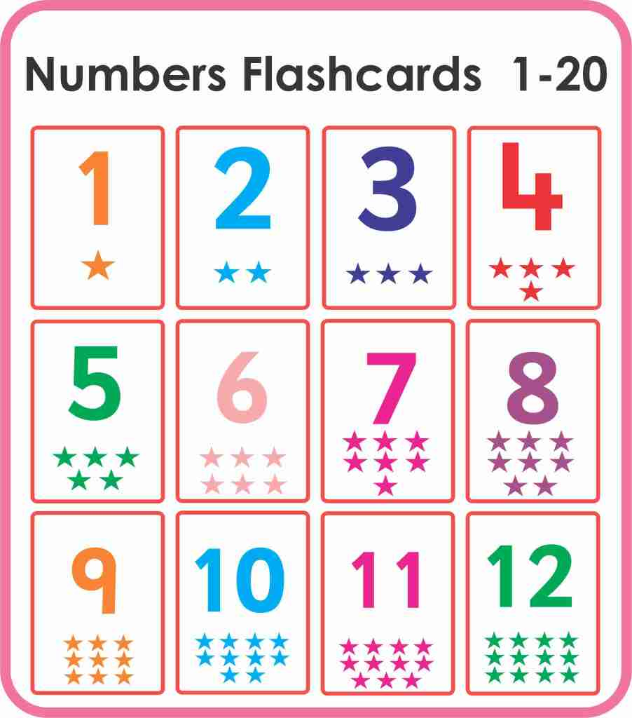 Number Flashcards-  to  Free Printable  Montessoriseries