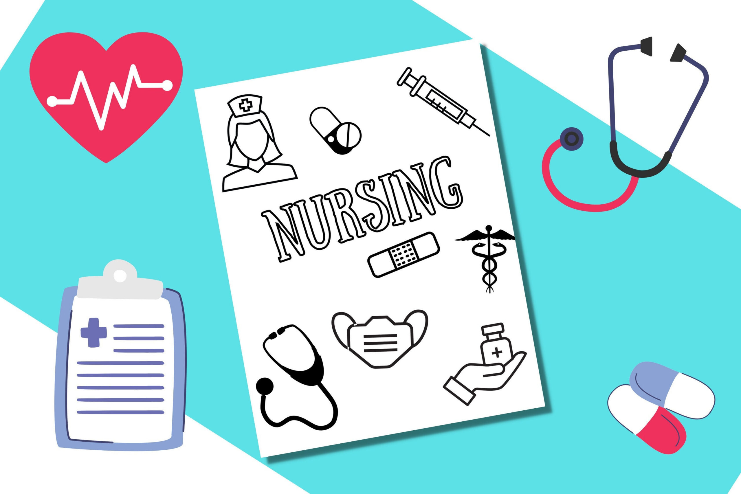 Nursing Binder Cover Printable / Letter Size / School Binder Cover