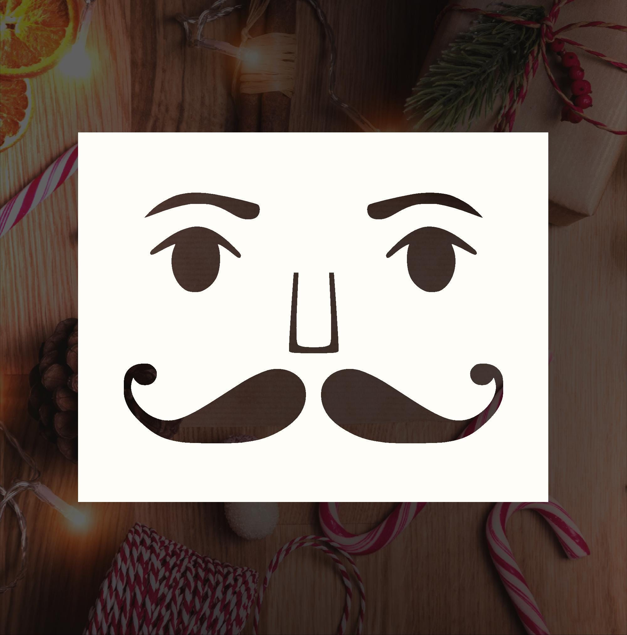 Nutcracker Face Reusable Stencil (Many Sizes) Nutcracker Face Reusable Stencil (Many Sizes)